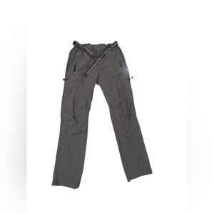 Outdoor Sports Men's‎ Gray Lightweight Hiking Pants with Belt Medium 32x30